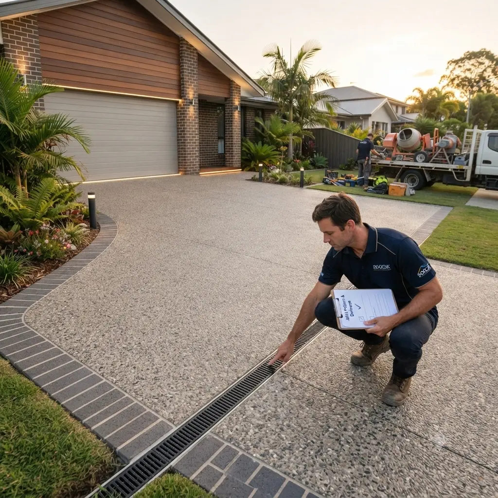 Popular additional features or upgrades for concrete driveways in 2026