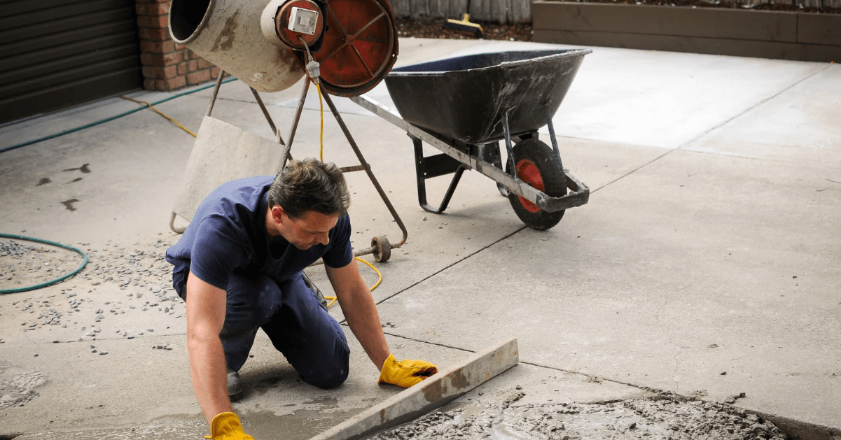 Having a concrete driveway done, what things do you need to check when the contractor starts the job